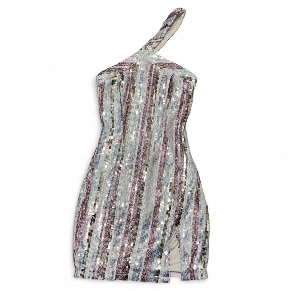 Superdown Sequin Embellished One Shoulder Dress